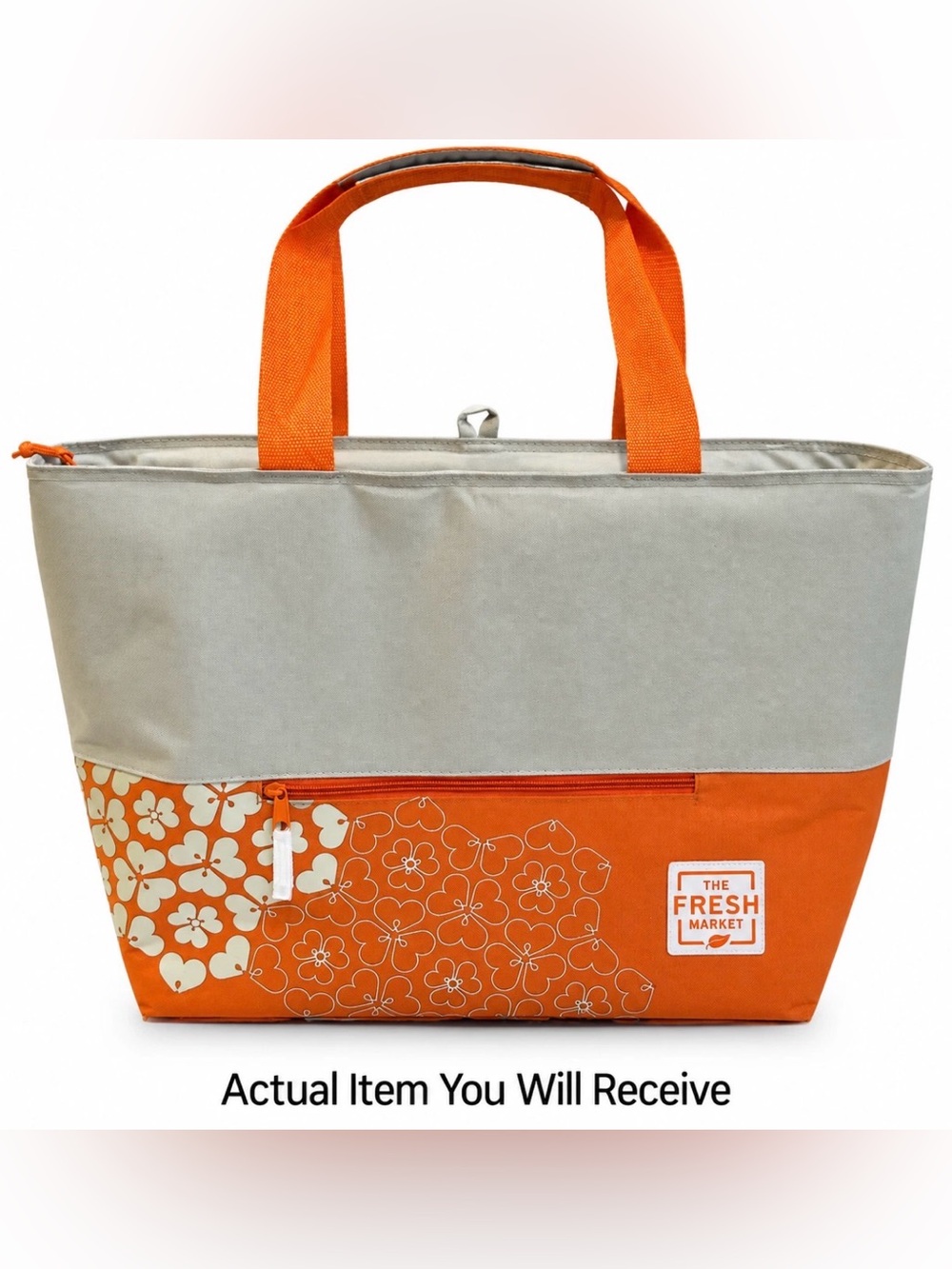 🌸 NEW The Fresh Market Keepcool Orange Cherry Blossom Insulated Cooler Tote Bag